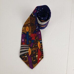 Apple Corp Ltd Beatles 1991 Birthday Neck Tie Silk Multicolor Manhattan Mens